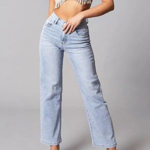 Light Blue Straight Leg Baggy Jeans Size 6 (US) Rebellious Fashion UK NWT